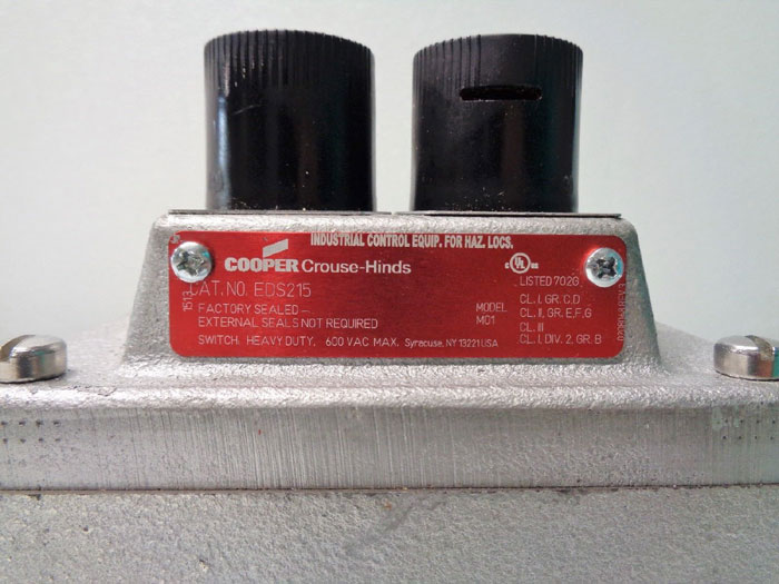 Cooper Crouse-Hinds Push Button Station EDS215