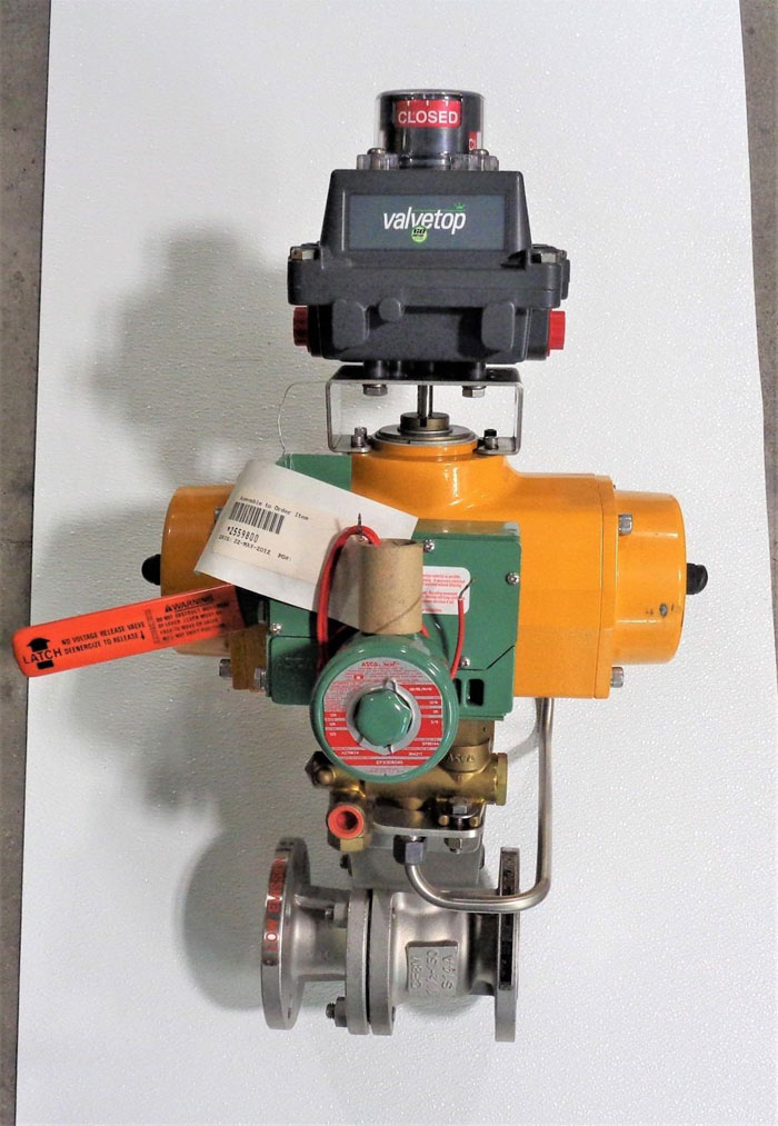 Kitz 1.5" 150# Full-Port Ball Valve, CF8M, #150UTDZM-FS w/ Field Q Actuator