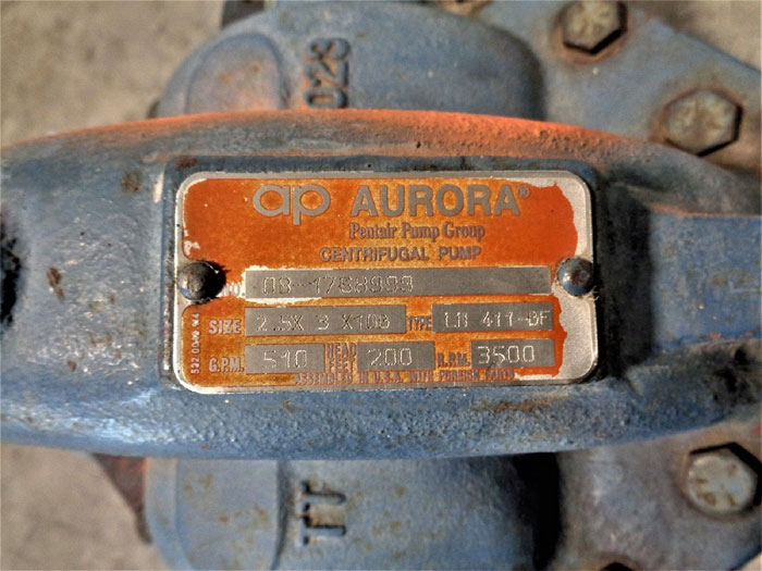 AP Aurora Type LB 411 BF Centrifugal Pump 2.5" x 3" x 10B with 510 GPM
