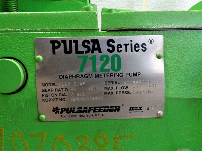 Pulsafeeder Pulsa Series 7120 Diaphragm Metering Pump 7120-S-AP