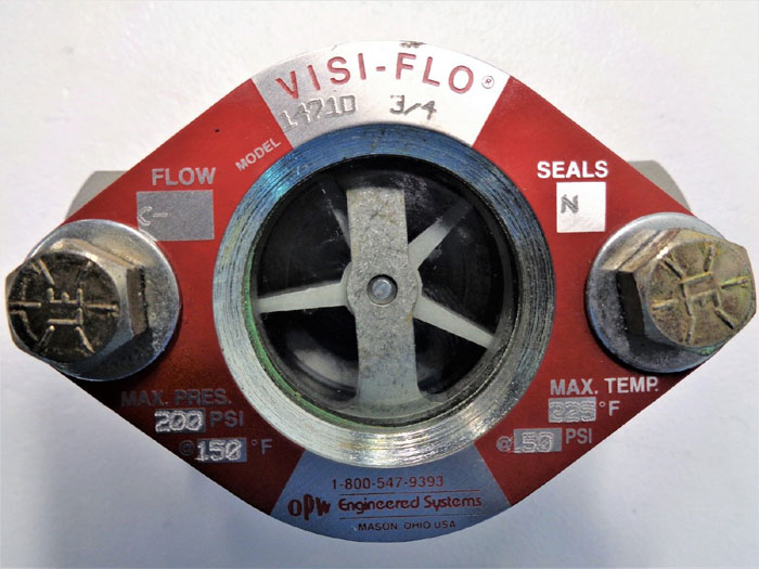 OPW Visi-Flo 1471D 3/4" Sight Flow Indicator w/ Propeller, Stainless Steel