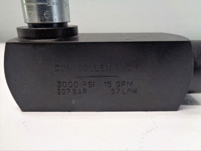 Parker Hydraulic 1/2" Flow Control Valve, 3000 PSI, 15 GPM, PCCM800S  FV-20BA