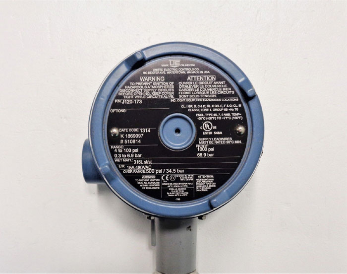 United Electric Controls Pressure Switch J120173