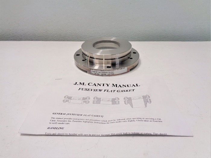 JM Canty 6" FuseView Flat Gasket Sight Glass Flange C276-2-FV150