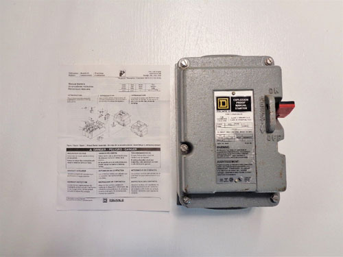 Square D Explosion Proof Manual Starter, Class 2510, Type MBR 2, Series A