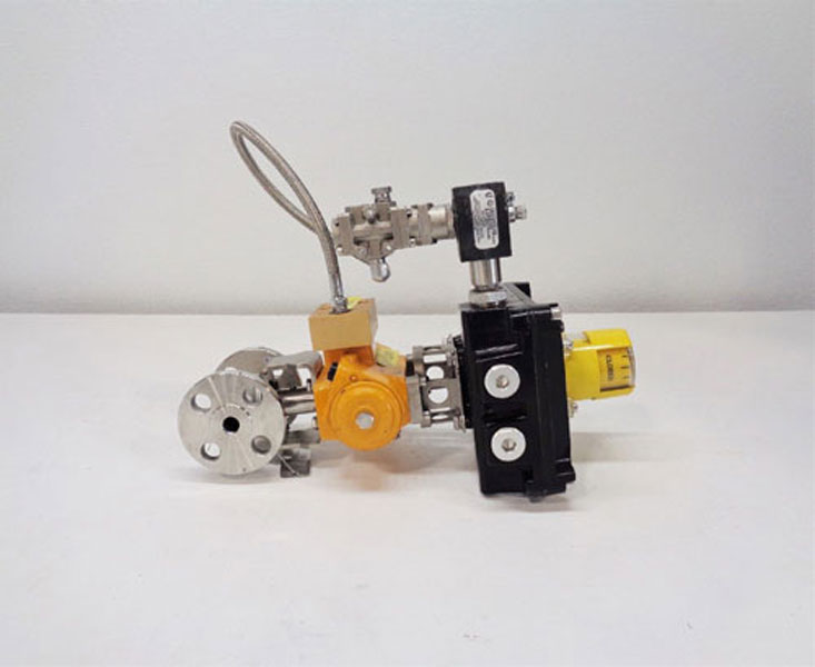 Velan 1/2" 150# Full Port CF8M Actuated Ball Valve w/ Hytork 26 Actuator