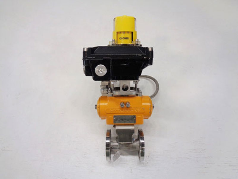 Velan 1/2" 150# Full Port CF8M Actuated Ball Valve w/ Hytork 26 Actuator