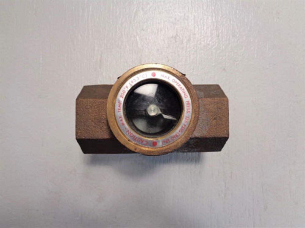 W.E. Anderson Midwest 1" NPT Bronze Sight Flow Indicator, Model 360