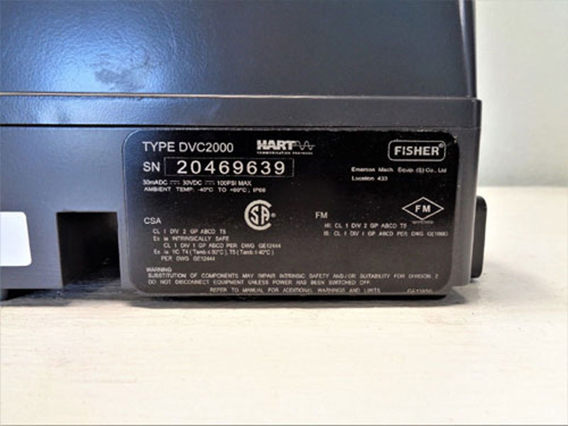 Fisher Fieldvue Digital Valve Controller DVC2000